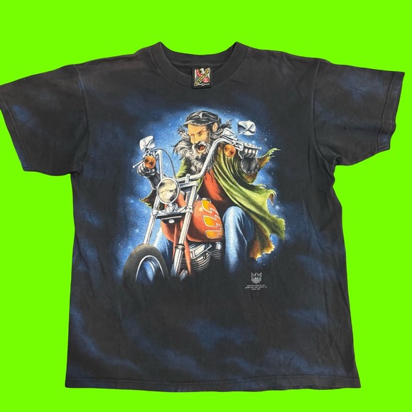 3D Emblem Other - Vintage 90s 3D Emblem American Biker‎ Motorcycle Graphic T Shirt Made In USA L
